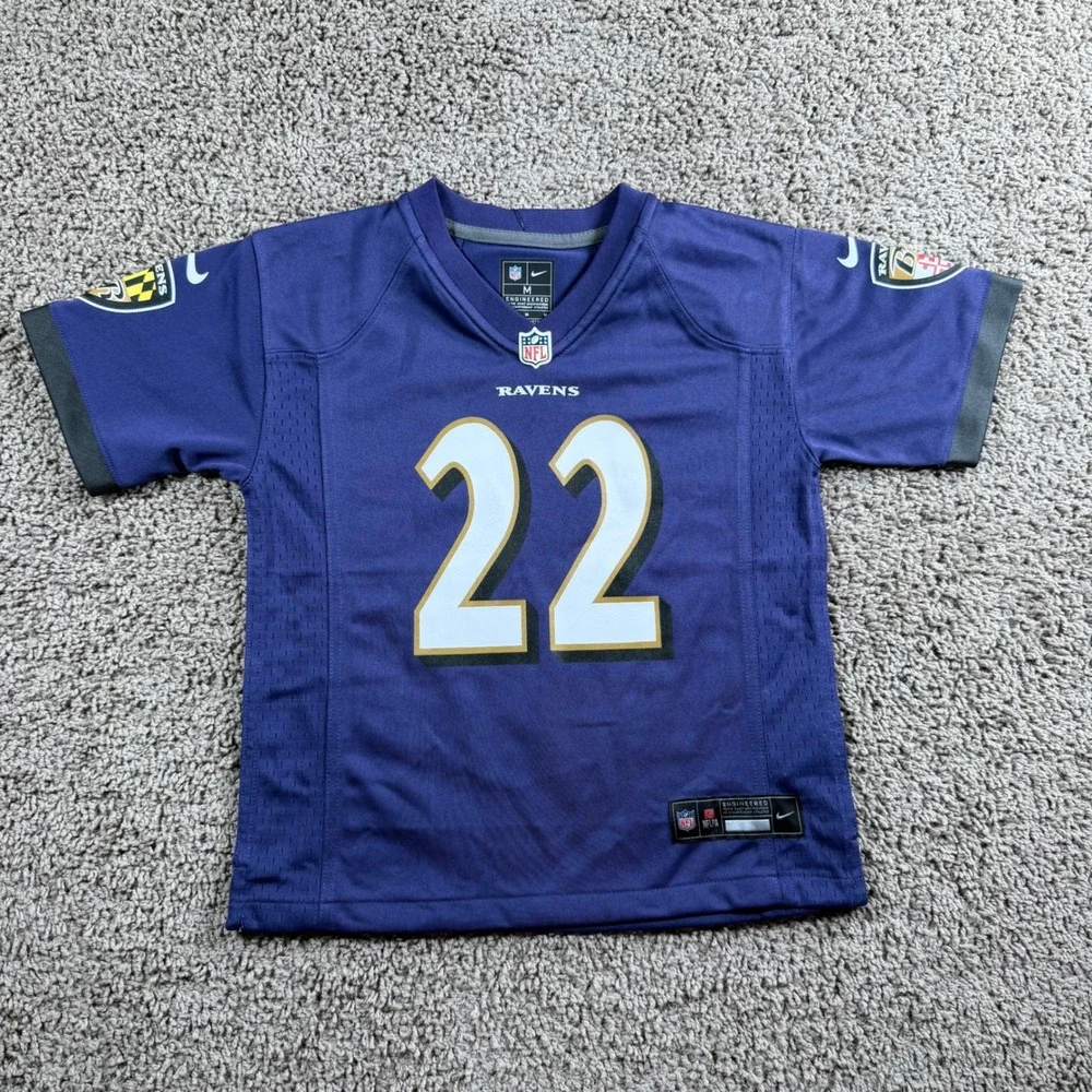 Nike NEW Baltimore Ravens Derrick Henry 22 Purple Kids Jersey Medium 5/6 boys